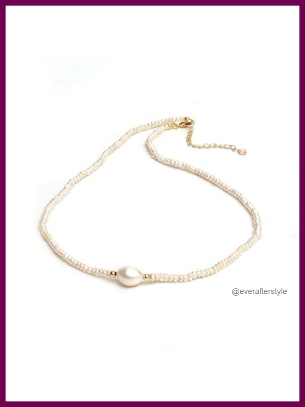 Real Freshwater Pearl Choker 14k Gold Plated Hypoallergenic Beaded Necklace